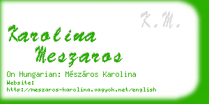 karolina meszaros business card